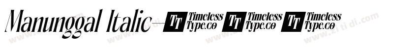Manunggal Italic字体转换